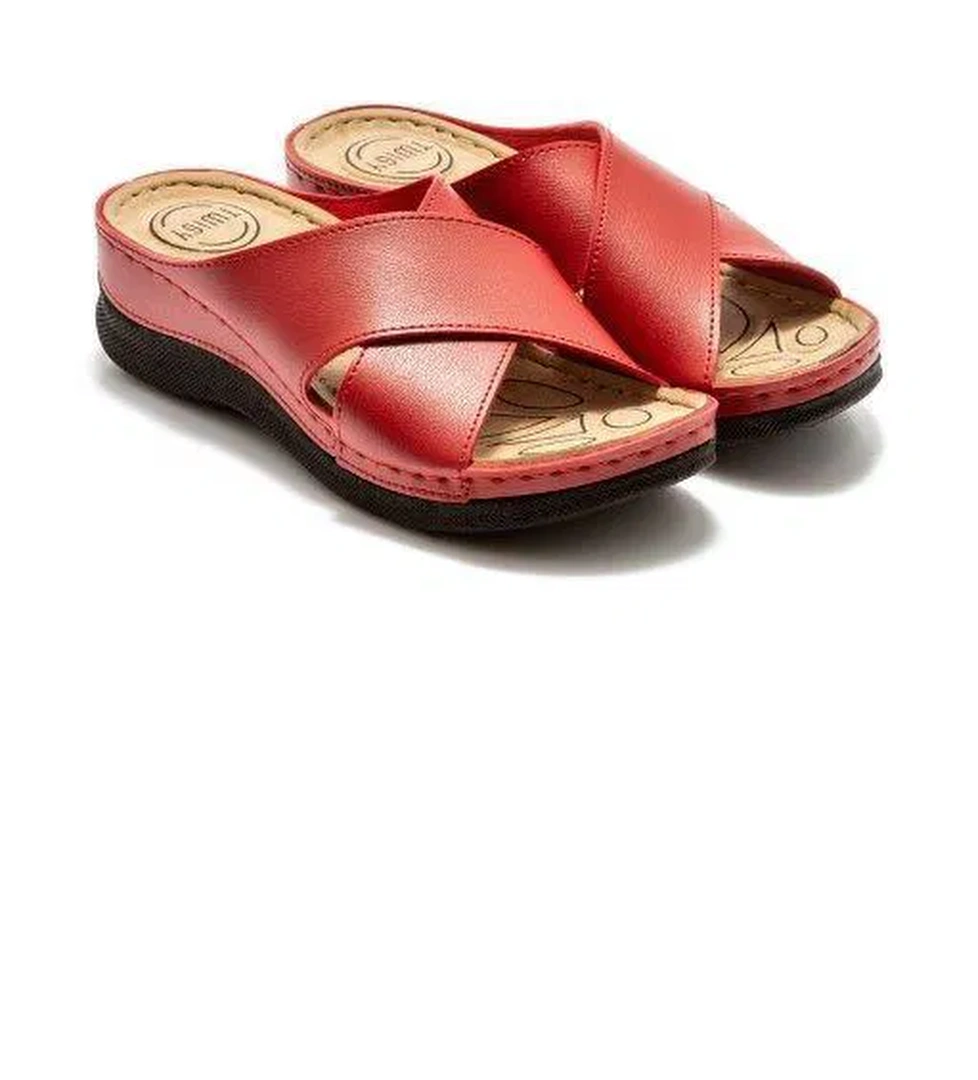 Duygu Kadın Terlik Kırmızı 36/40 - Görsel 1