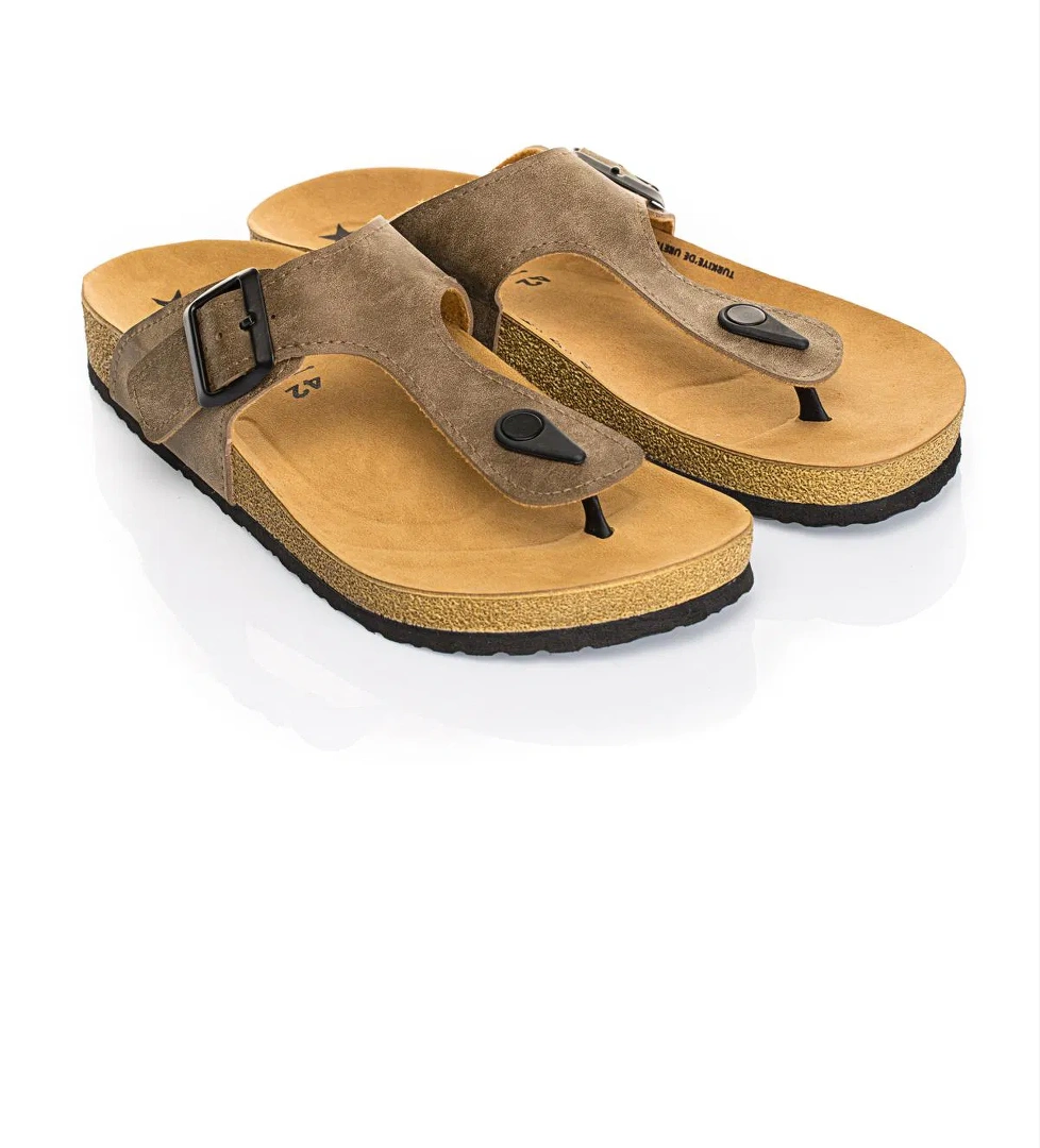 Daniel Erkek Parmak Arası Terlik Vizon 41/45 - Görsel 1