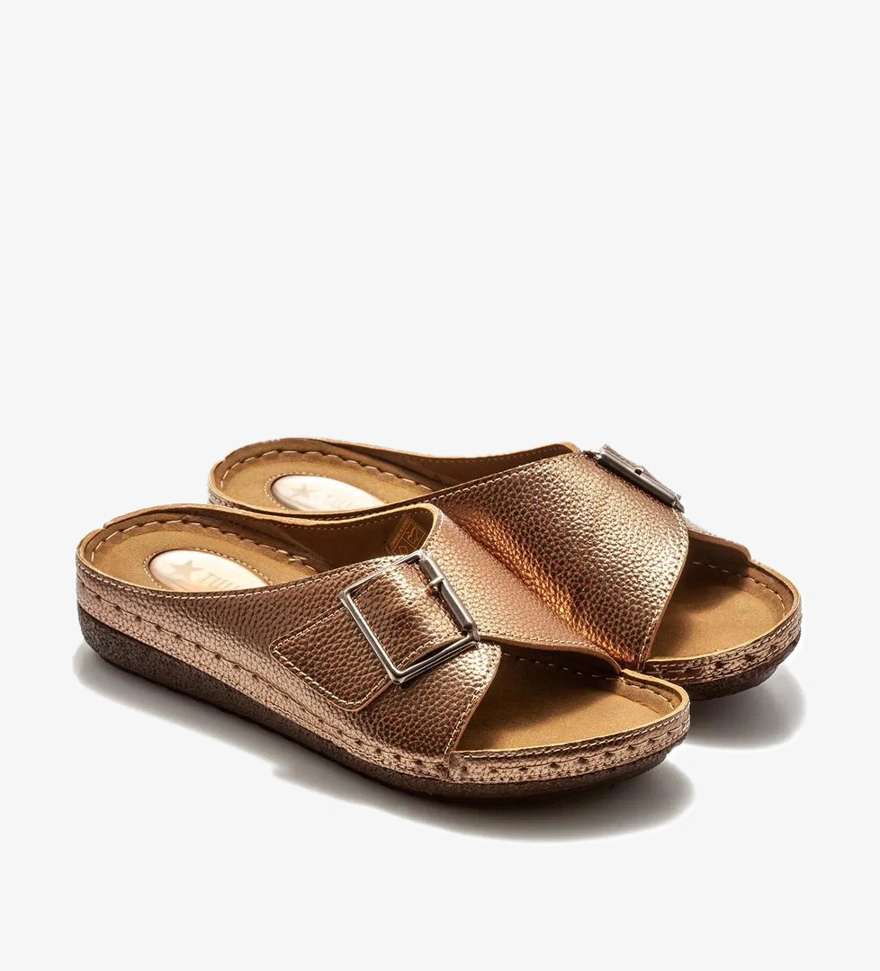 Soli Kadın Terlik Bronz 36/40 - Görsel 1