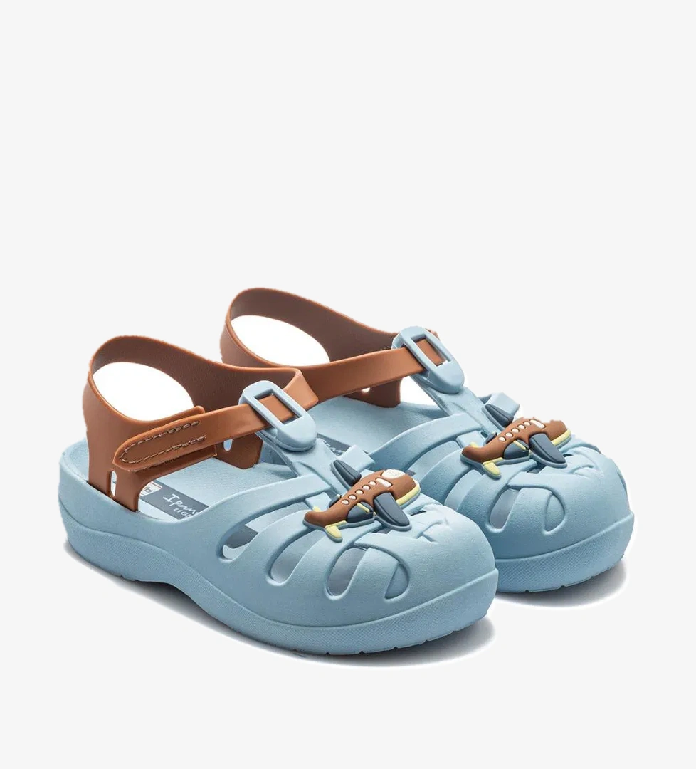 Summer Çocuk Sandalet Açık Mavi-Kahve 19/29 - Görsel 1