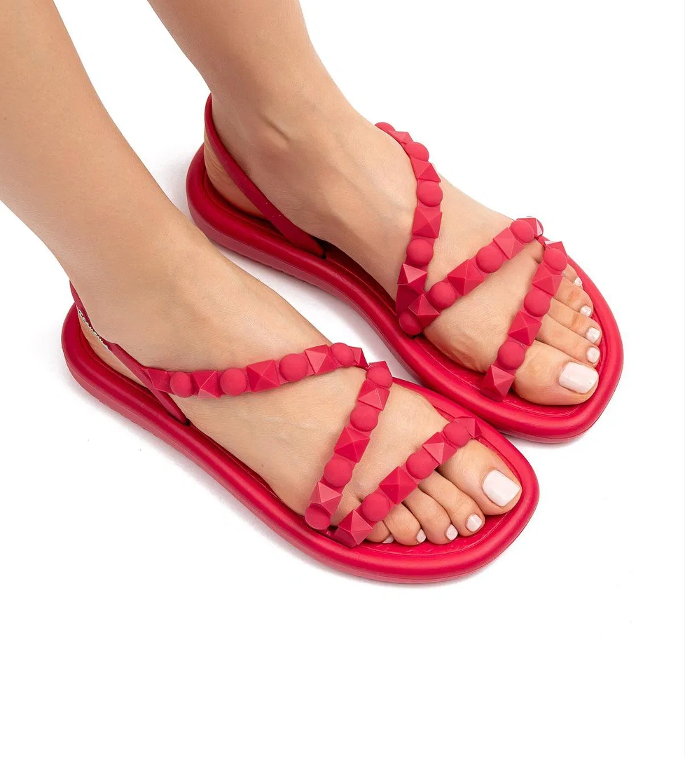 Meu Sol Flatform Kadın Sandalet Nar Çiçeği 35/42 - Görsel 1