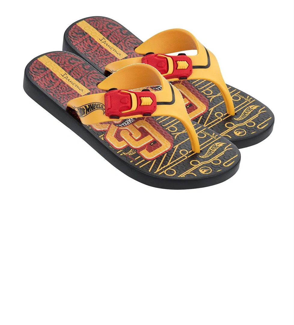 Hot Wheels Çocuk Parmak Arası Terlik Siyah 25/34 - Görsel 1