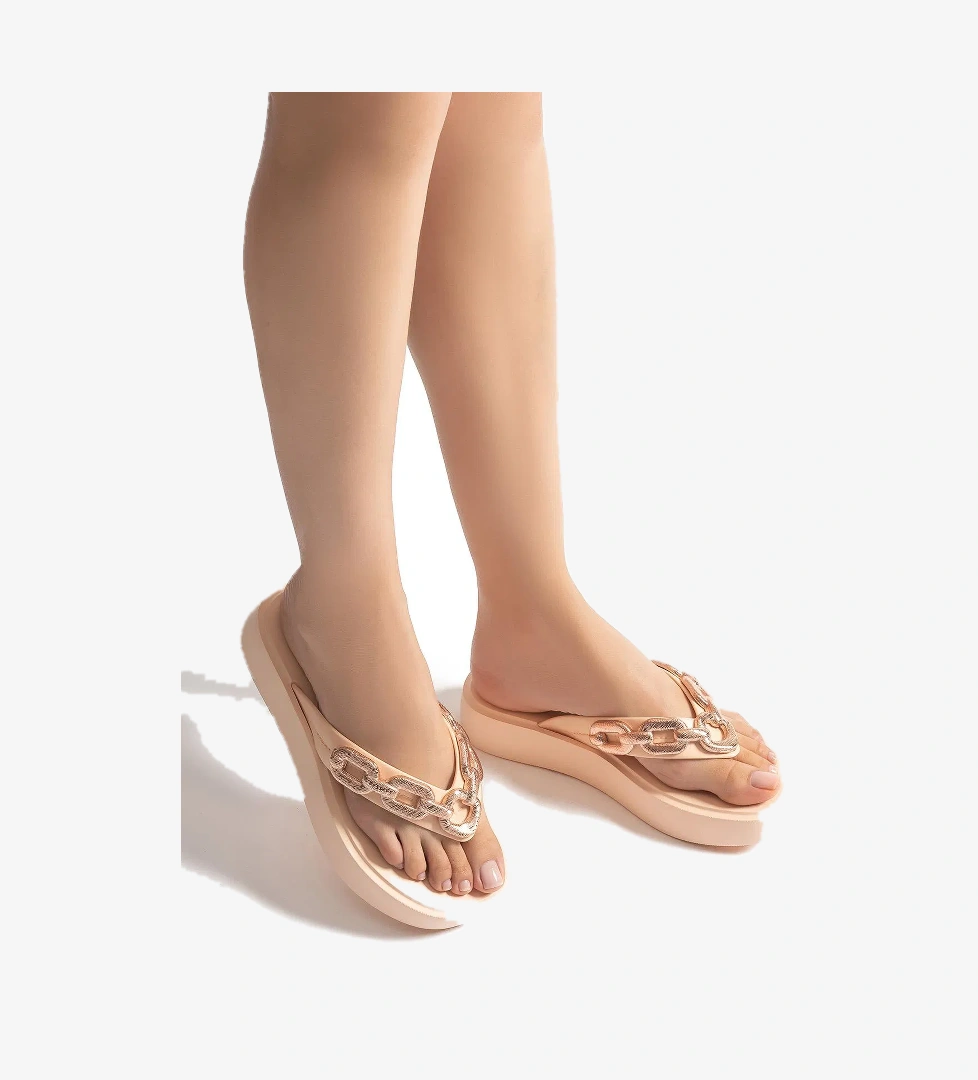 Zaxy Chain Kadın Parmak Arası Terlik Koyu Bej 35/40 model görseli