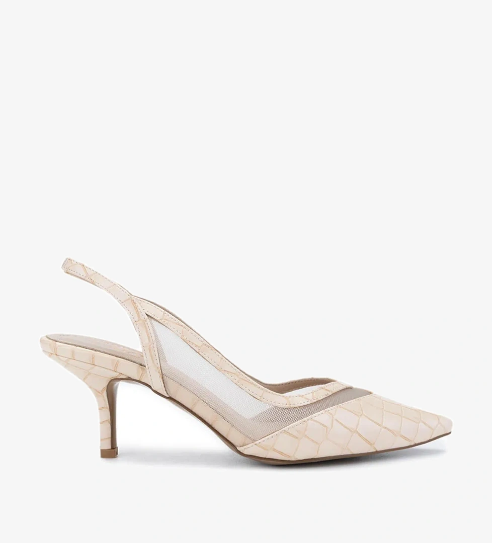 Tamer Tanca Kadın Vegan Nude Topuklu Ayakkabı - Görsel 1