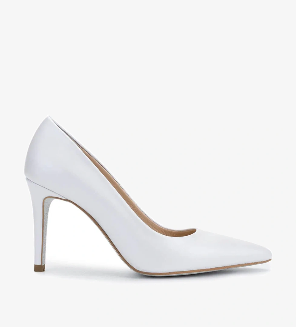 Tamer Tanca Kadın Hakiki Deri Beyaz Sedef Topuklu Ayakkabı - Görsel 1