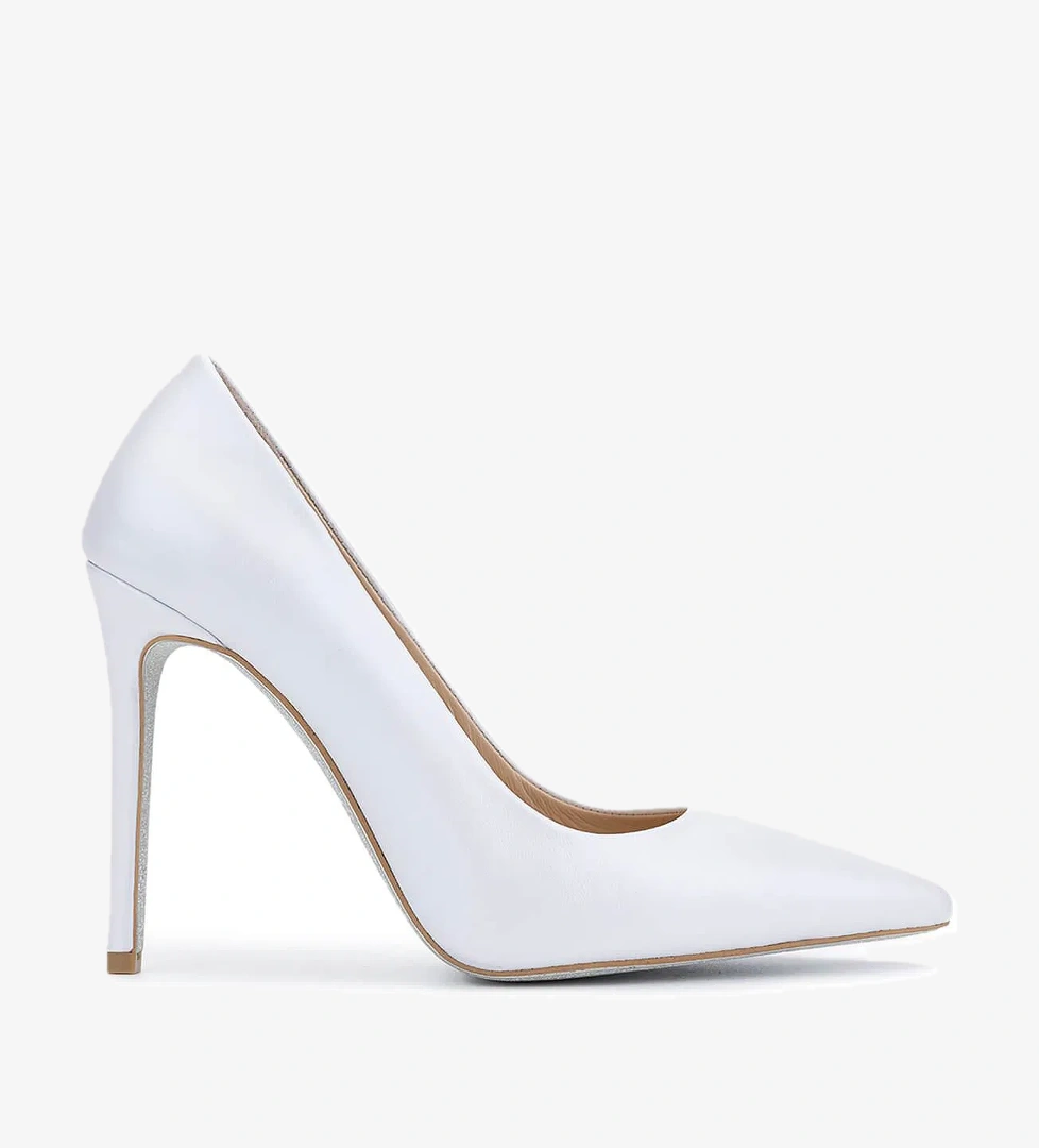 Tamer Tanca Tamer Tanca Kadın Hakiki Deri Beyaz Sedef Topuklu Ayakkabı model görseli