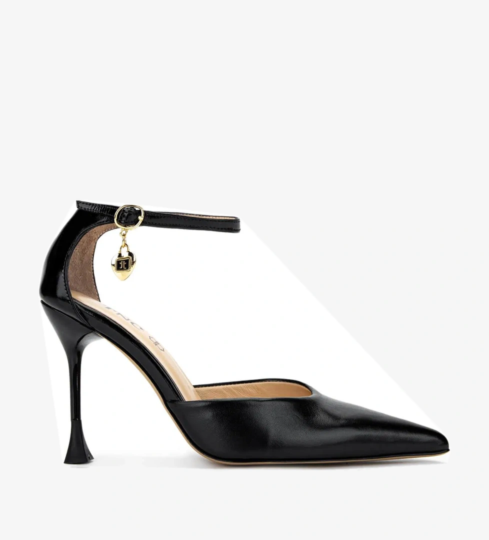 Tamer Tanca Kadın Hakiki Deri Siyah Topuklu Ayakkabı - Görsel 1