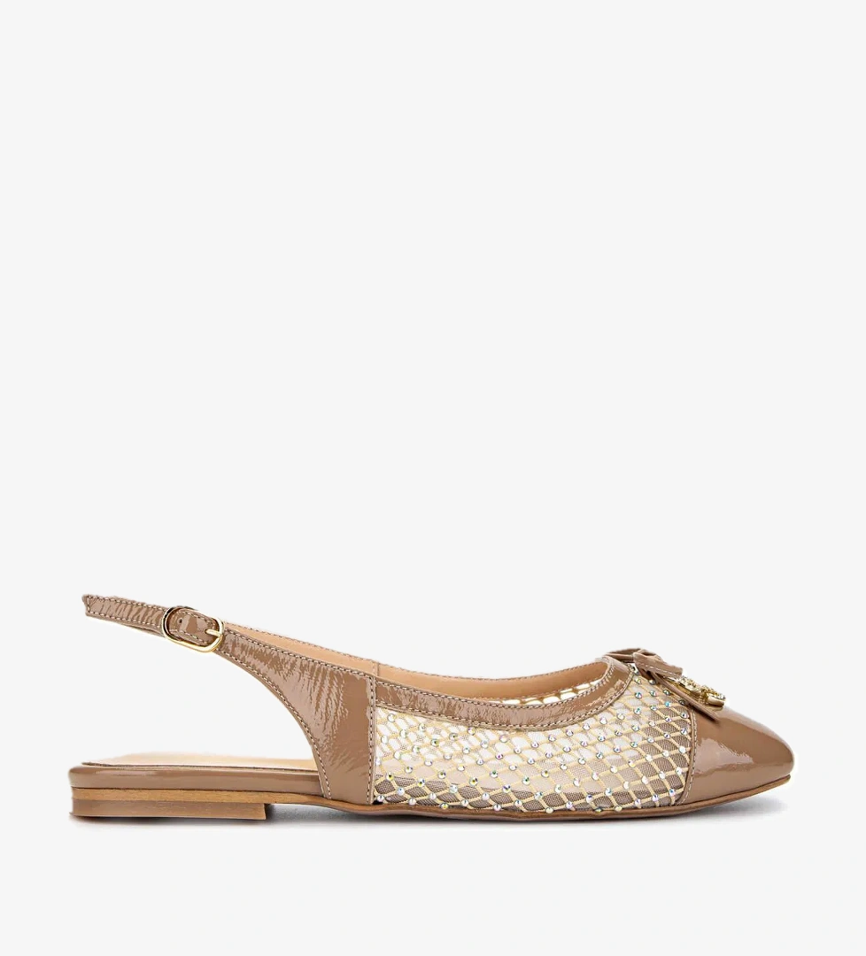 Tamer Tanca Kadın Deri & Tekstil Bej Babet Ayakkabı - Görsel 1