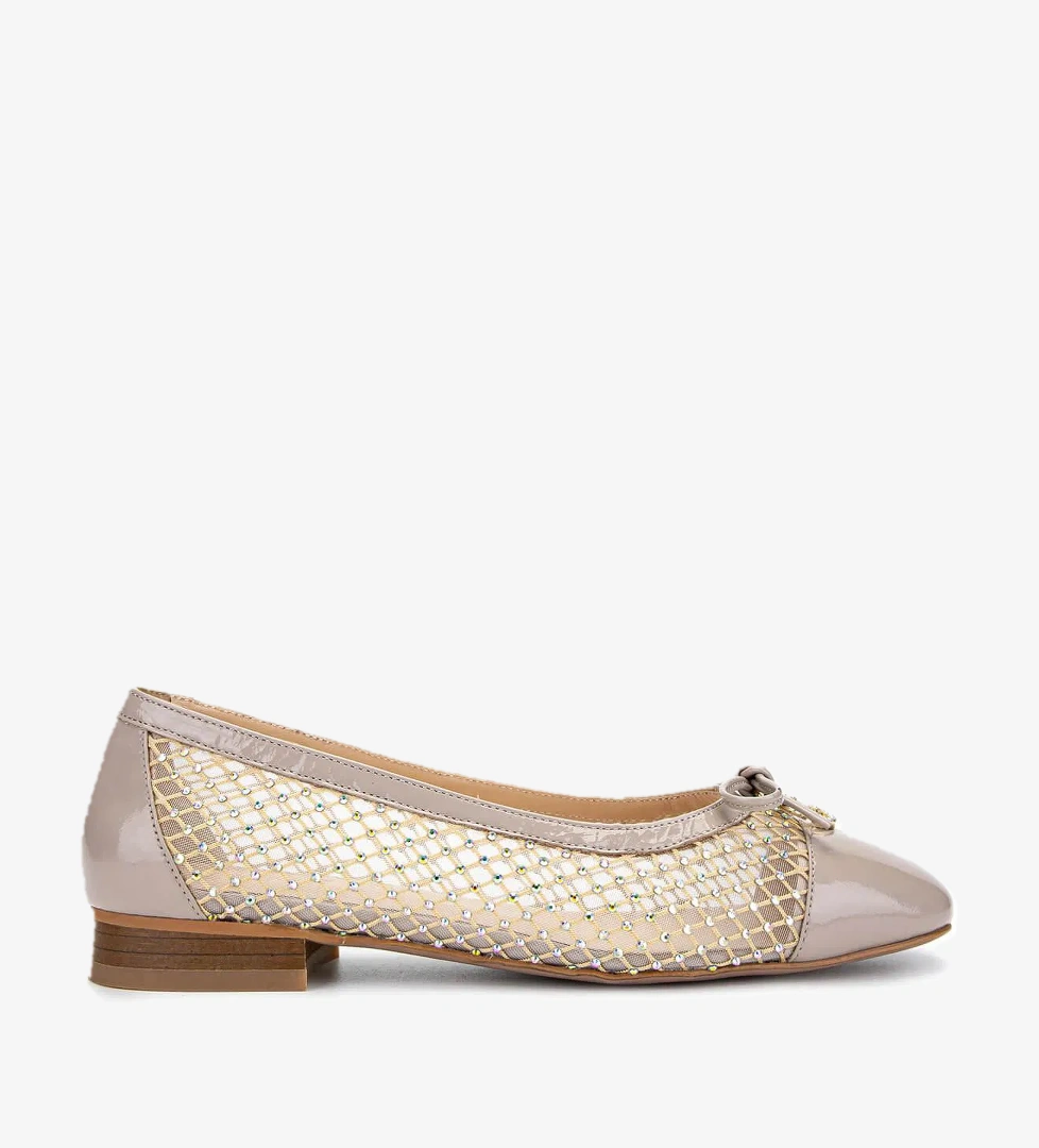 Tamer Tanca Tamer Tanca Kadın Deri &amp; Tekstil Bej Babet Ayakkabı model görseli