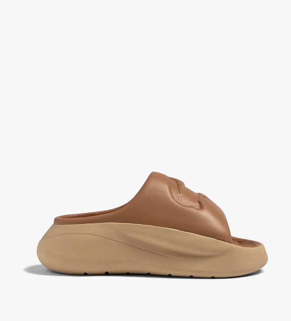 Lacoste Serve Slide 3.0 Kadın Kahverengi Terlik