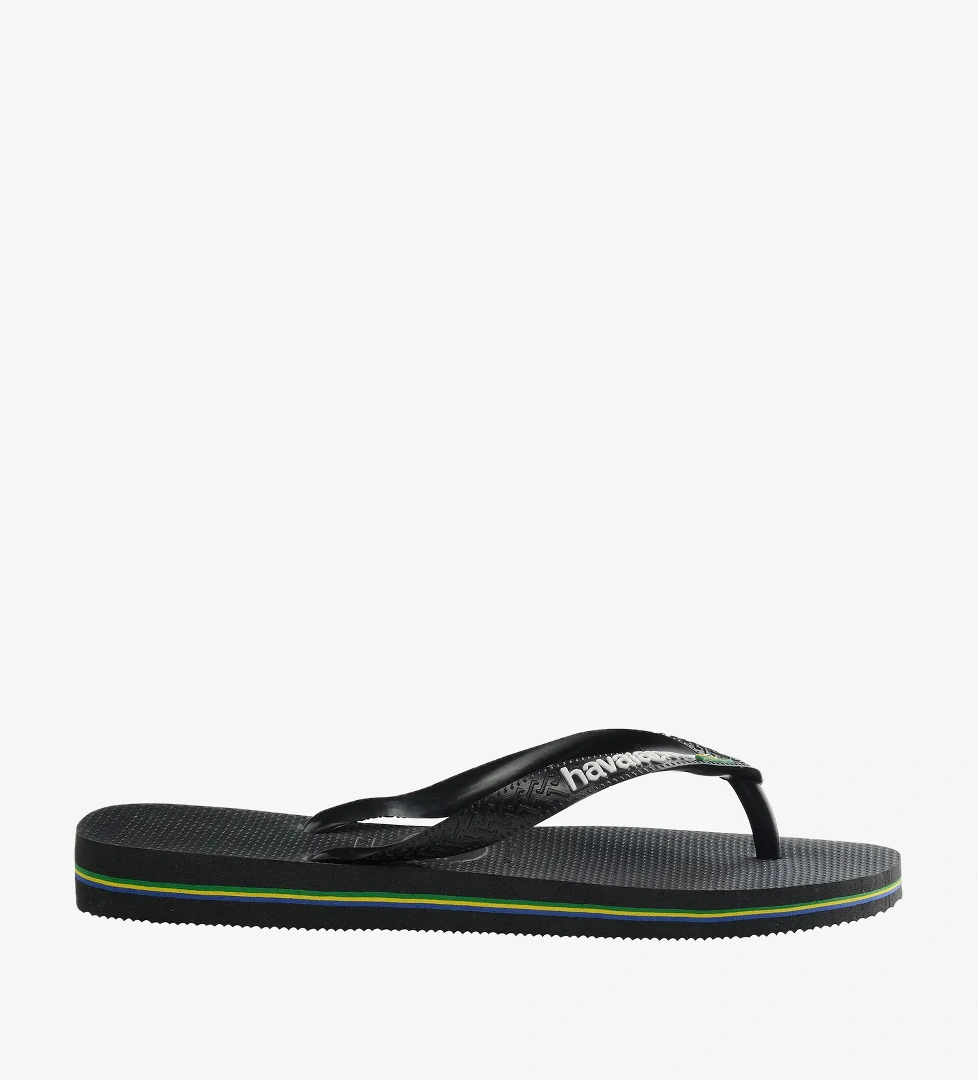 Havaianas Brasil Logo Erkek Siyah Terlik - Görsel 1