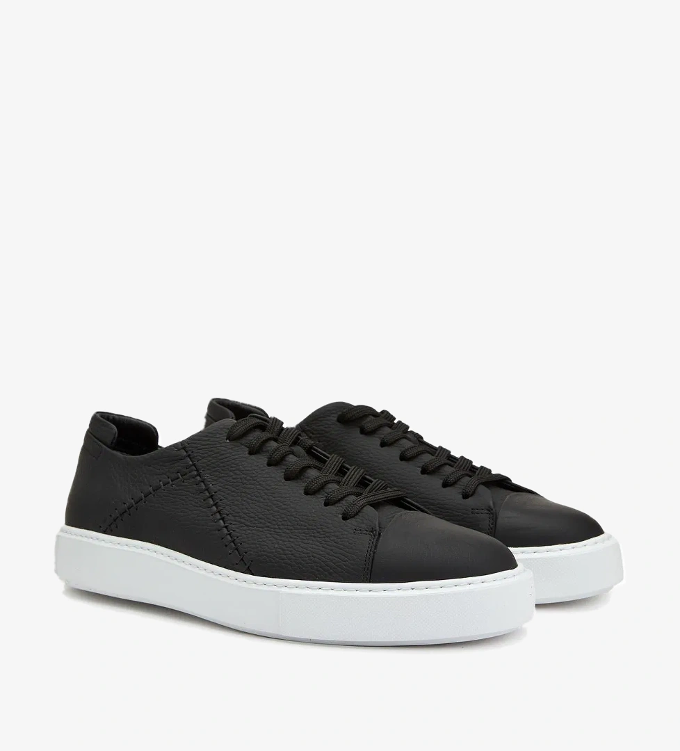 Divarese Erkek Siyah Desenli Sneaker