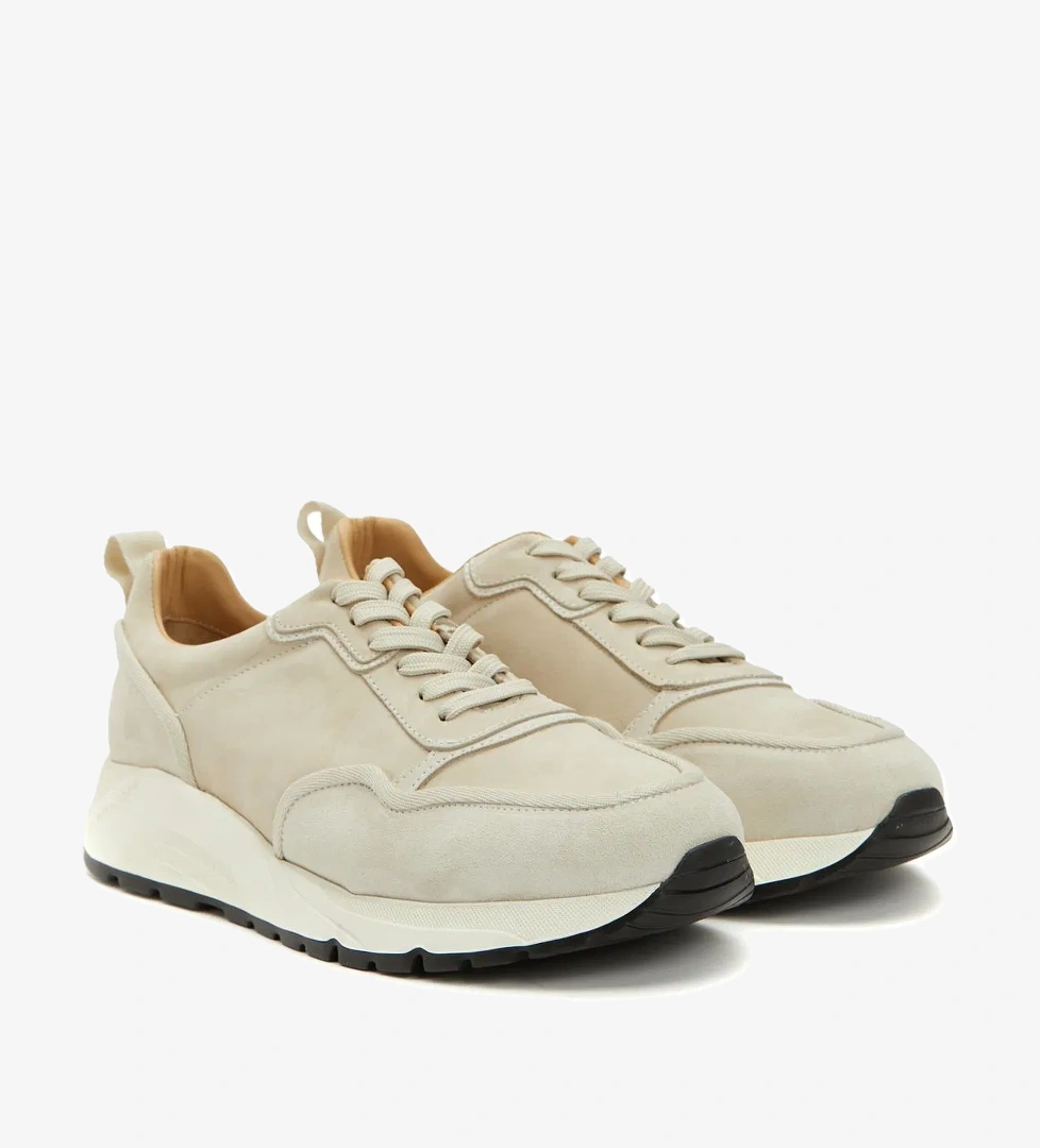 George Hogg Erkek Bej Süet Sneaker - Görsel 1