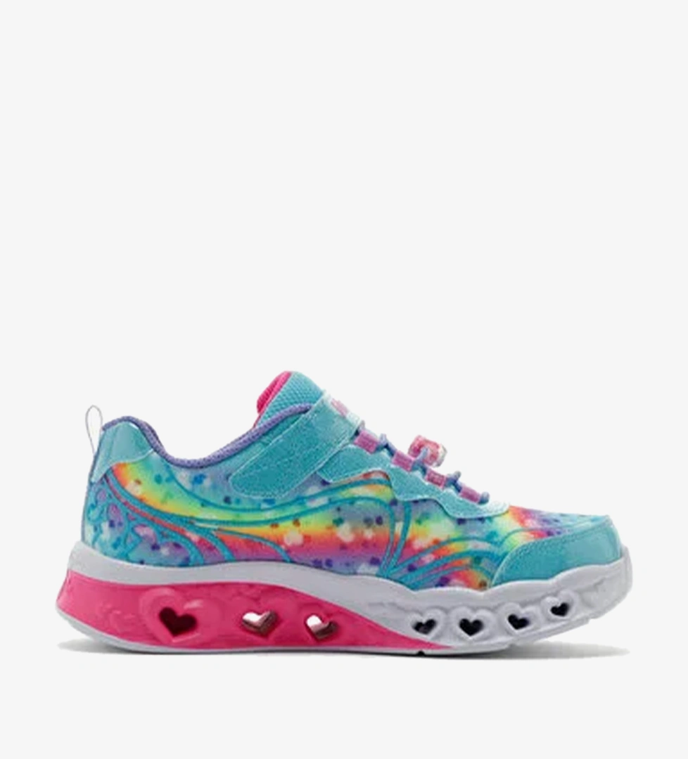 Skechers Skechers Flutter Heart Lights Groovy Swirl Çocuk Mavi Spor Ayakkabı Sneaker | FashFed Mavi - 1. görsel