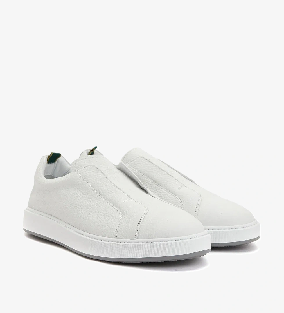 George Hogg Erkek Beyaz Deri Sneaker