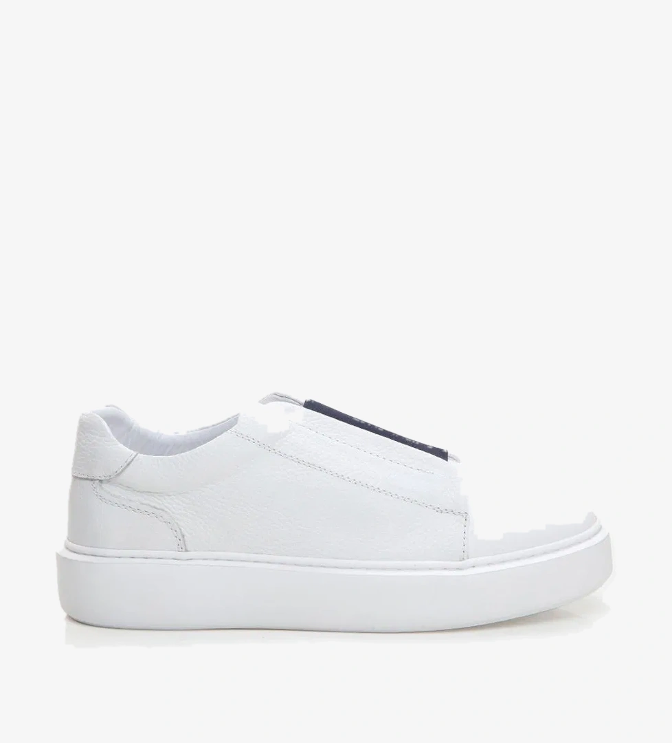 Erkek Deri Beyaz Günlük Ayakkabı - Görsel 1