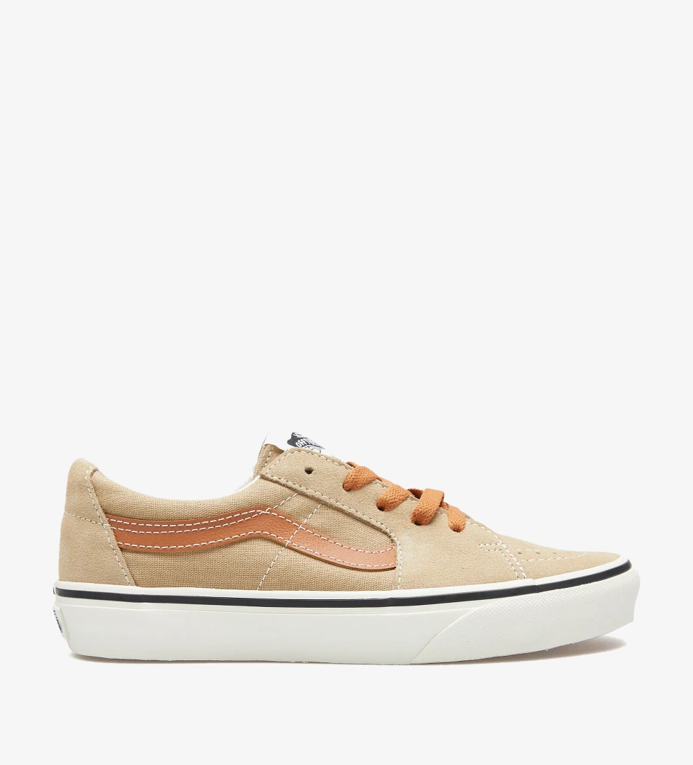 Vans Sk8-Low Unisex Krem Sneaker - Görsel 1