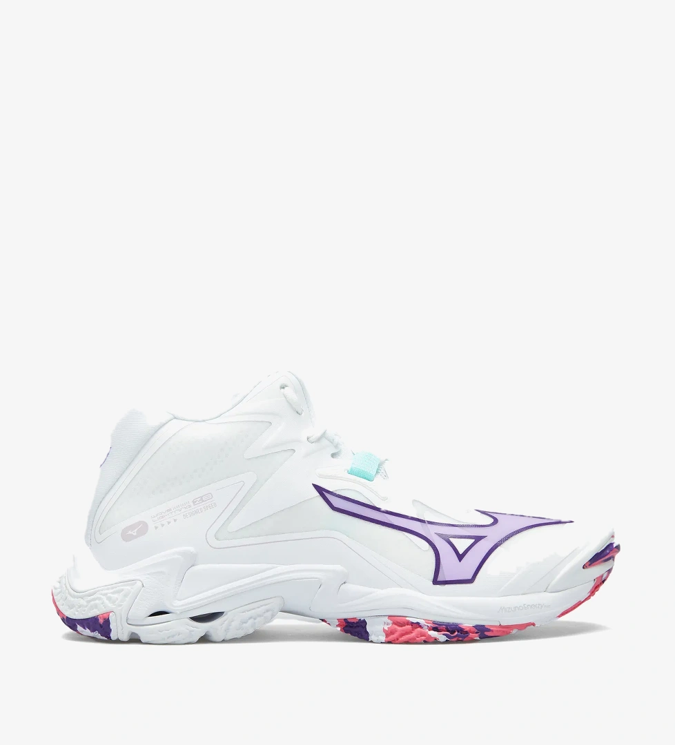 Mizuno Wave Lightning Z8 Mid Kadın Beyaz Voleybol Ayakkabısı - Görsel 1