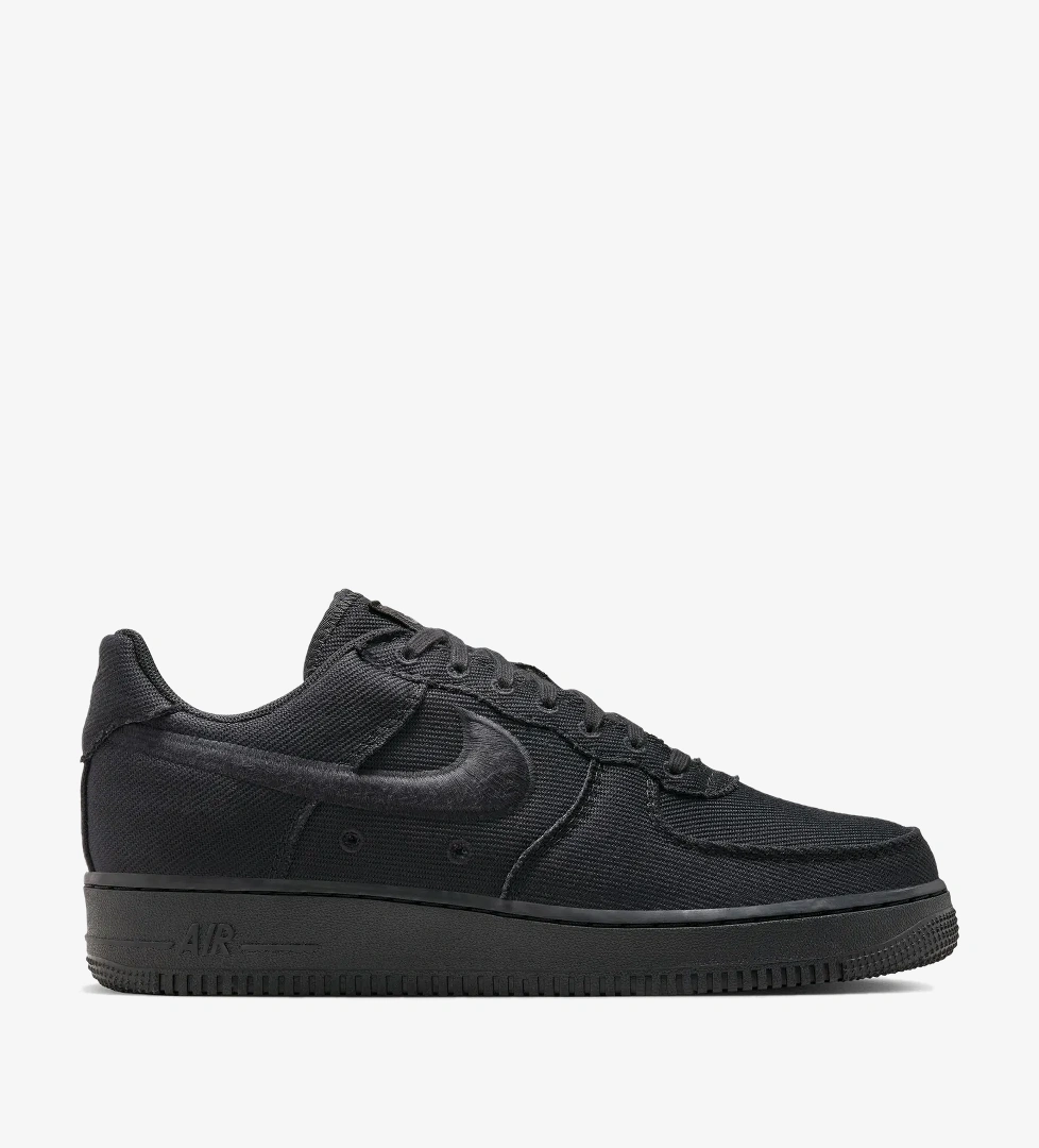 Nike Air Force 1 Low Canvas Erkek Siyah Spor Ayakkabı