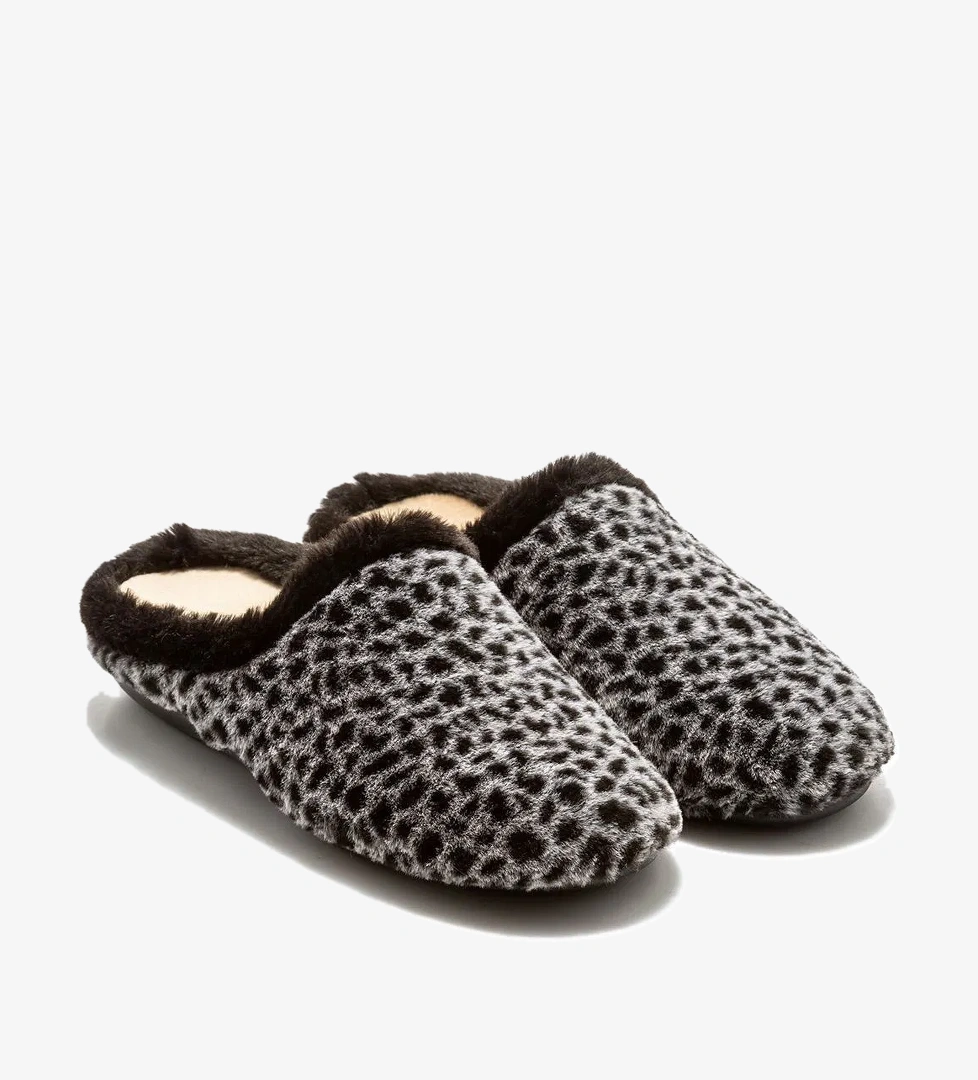 Leopar Kadın Ev Terliği Siyah 36/41 - Görsel 1