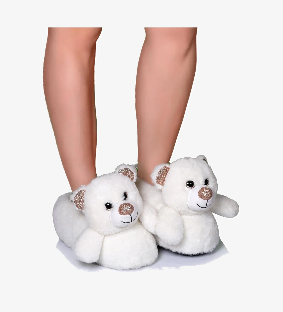 Bear Kadın Hayvanlı Panduf Beyaz 36/41 - Görsel 1