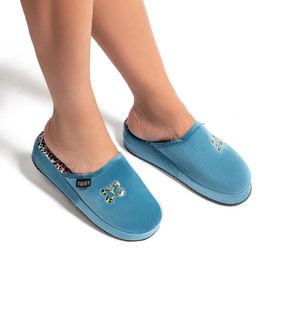 Kelebek Kadın Ev Terliği Mavi 36/40 - Görsel 1