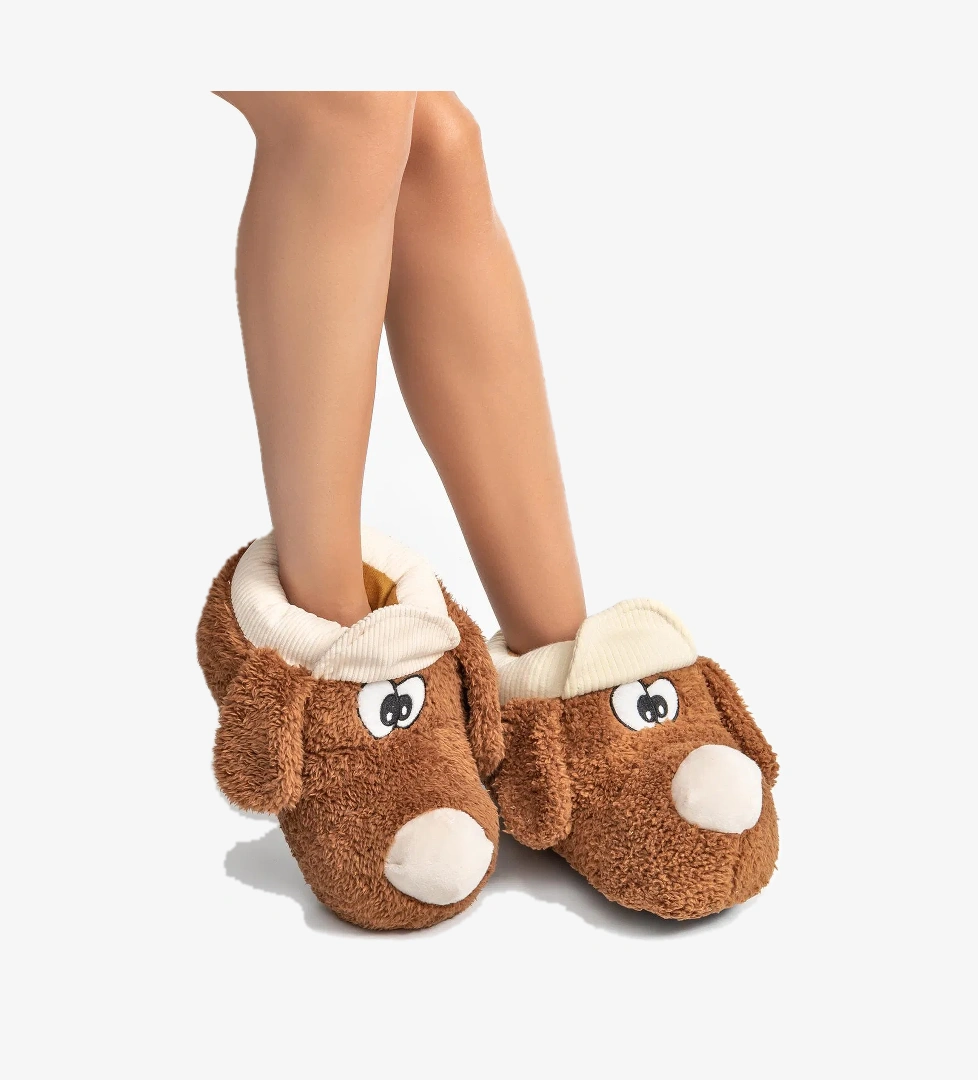 Twigy Didi Kadın,Garson Boy Hayvanlı Panduf Kahverengi 36/41 model görseli