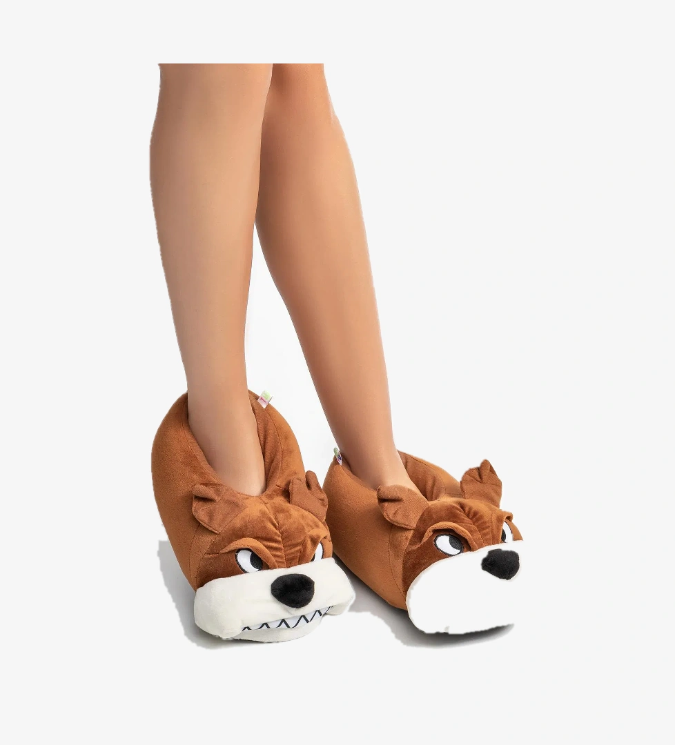 Twigy Kızgın Kadın,Garson Boy Hayvanlı Panduf Kahverengi 36/41 model görseli