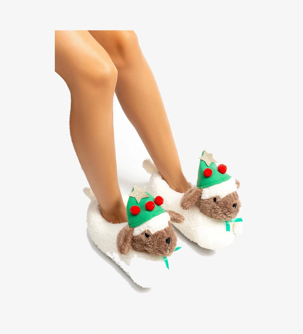 Fiona Kadın Hayvanlı Panduf Beyaz 36/41 - Görsel 1