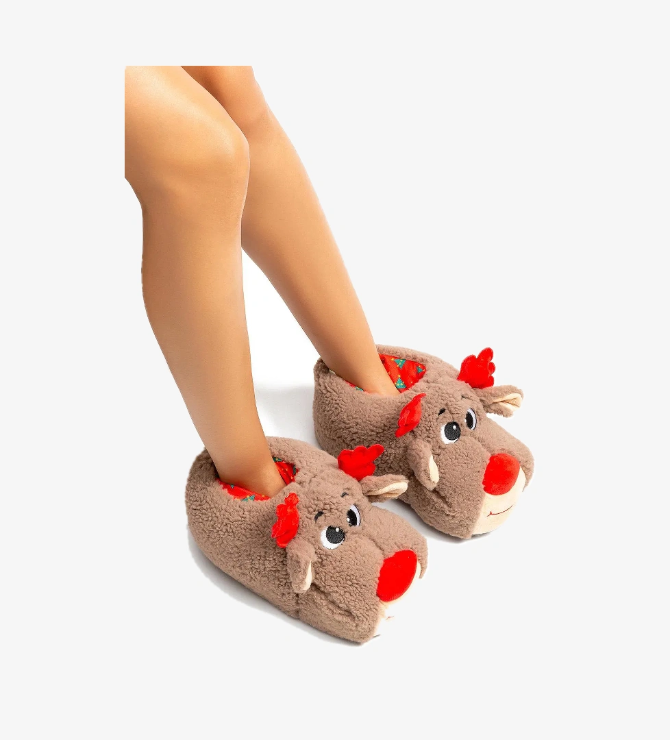 Dissy Kadın Hayvanlı Panduf Kahverengi 36/41 - Görsel 1