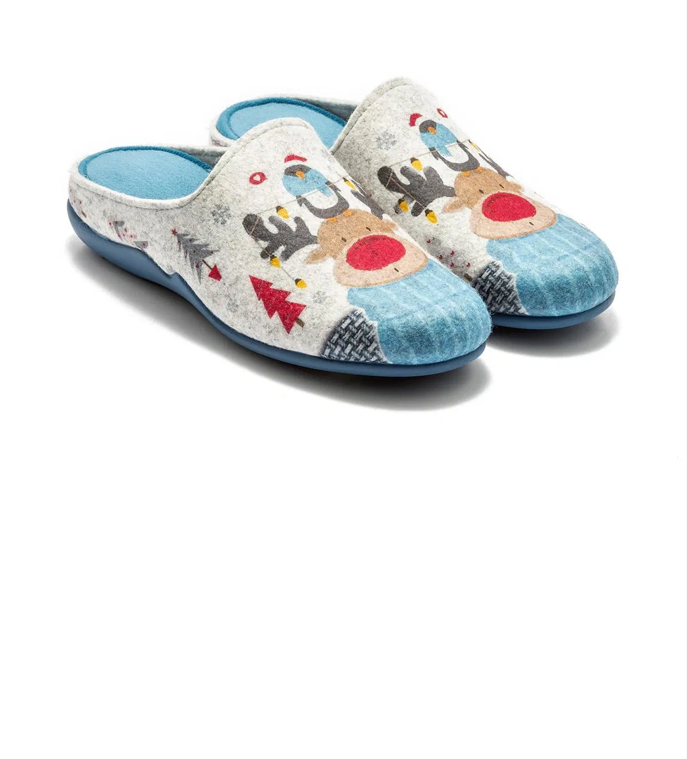 Geyik Kadın Ev Terliği Mavi 36/41 - Görsel 1