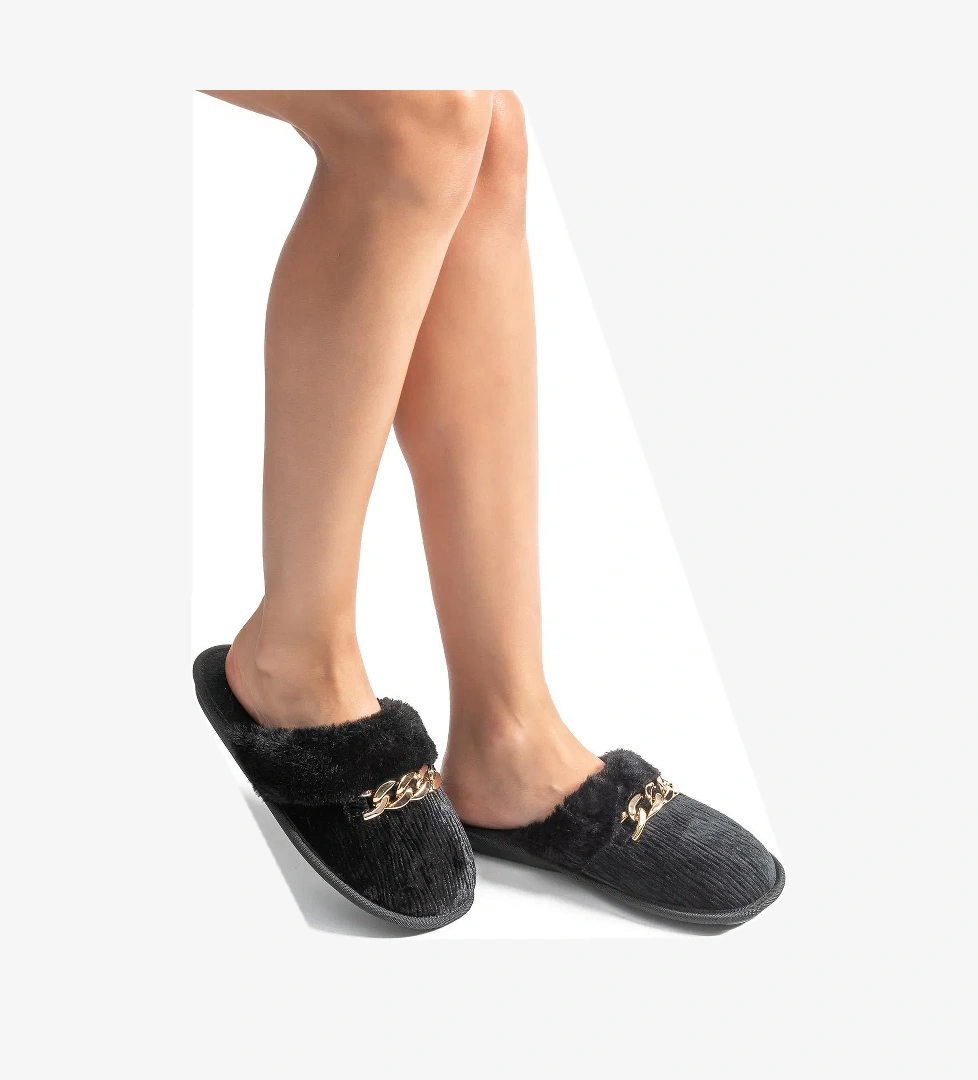 Nora Kadın Ev Terliği Siyah 36/41 - Görsel 1