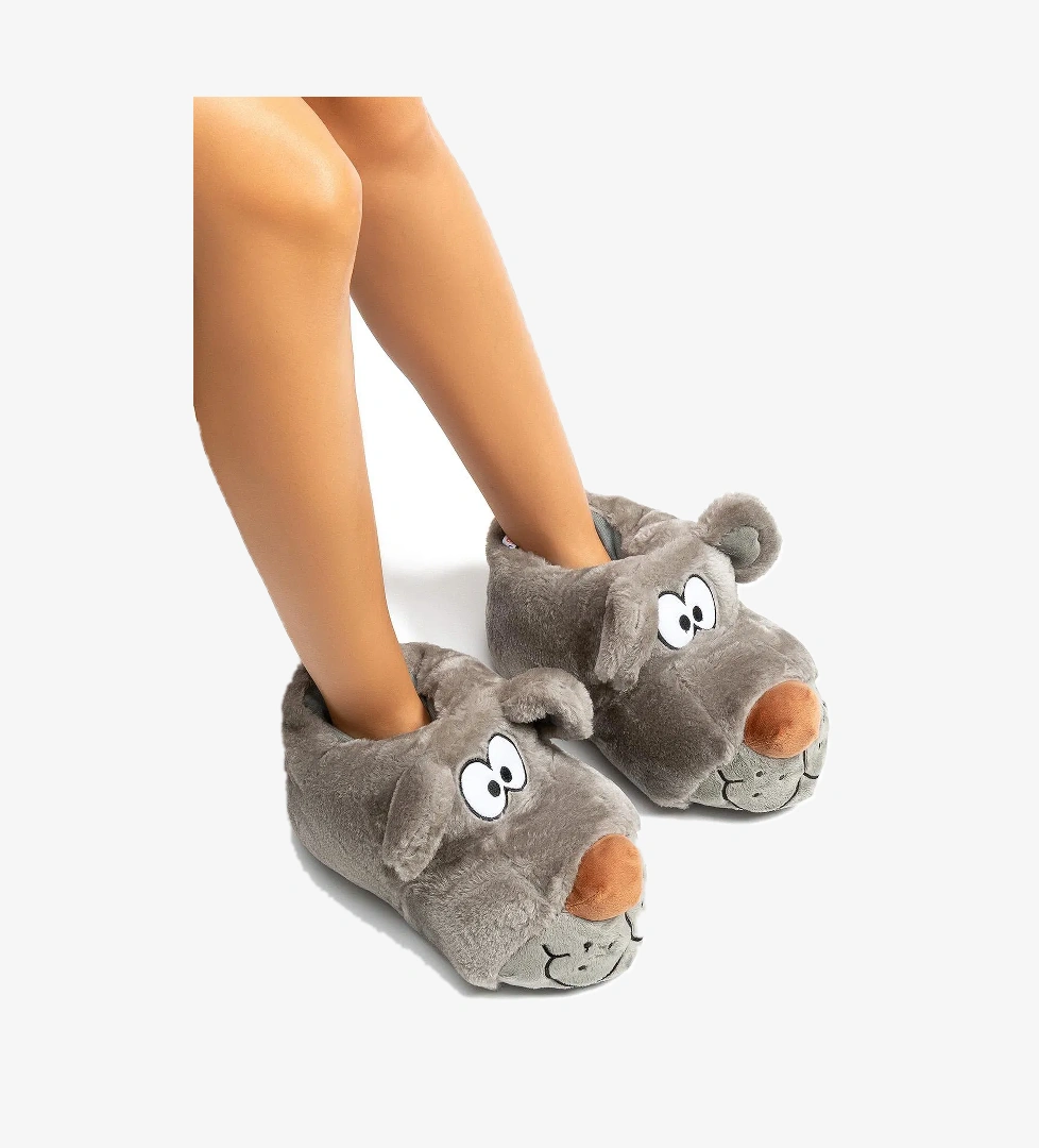 Twigy Fibert Kadın,Garson Boy Hayvanlı Panduf Gri 36/41 model görseli