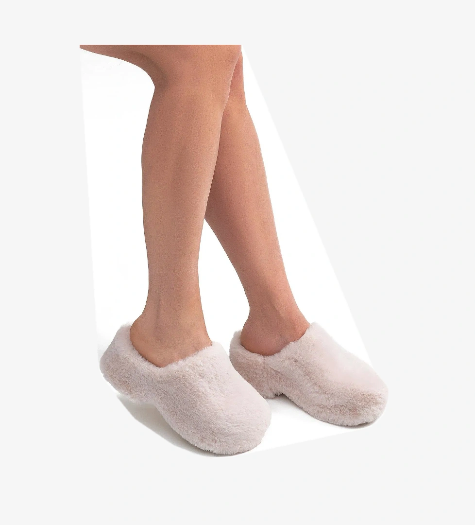 Lilo Peluş Kadın Ev Terliği Bej 36/40 - Görsel 1