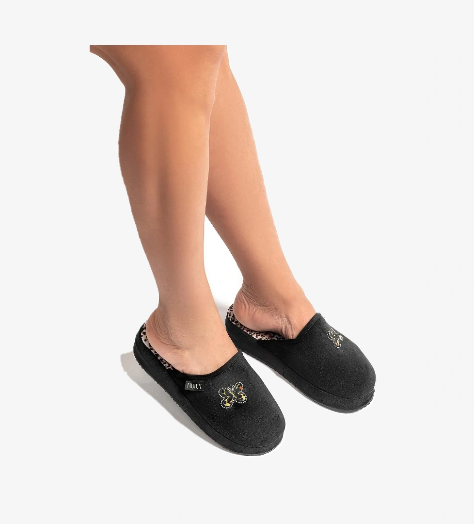 Kelebek Kadın Ev Terliği Siyah 36/40 - Görsel 1