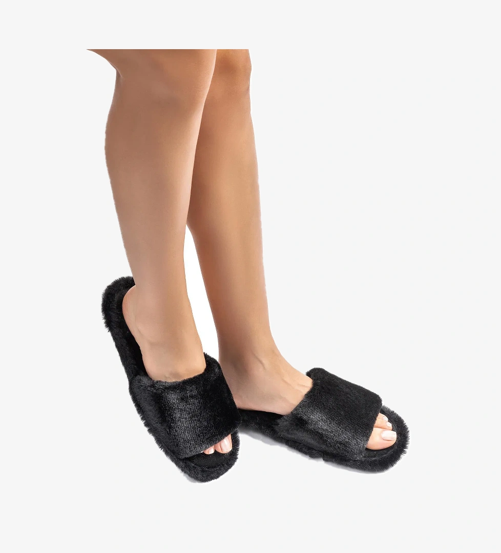 Lisa Peluş Kadın Ev Terliği Siyah 36/41 - Görsel 1