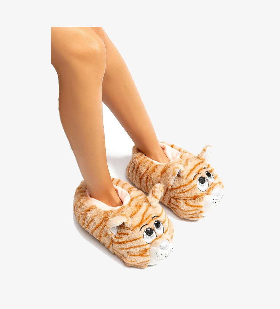 Pompik Kadın,Garson Boy Hayvanlı Panduf Bej 36/41 - Görsel 1