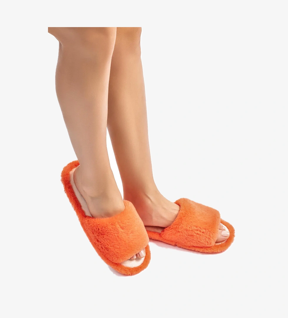 Twigy Lisa Peluş Kadın Ev Terliği Turuncu 36/41 model görseli