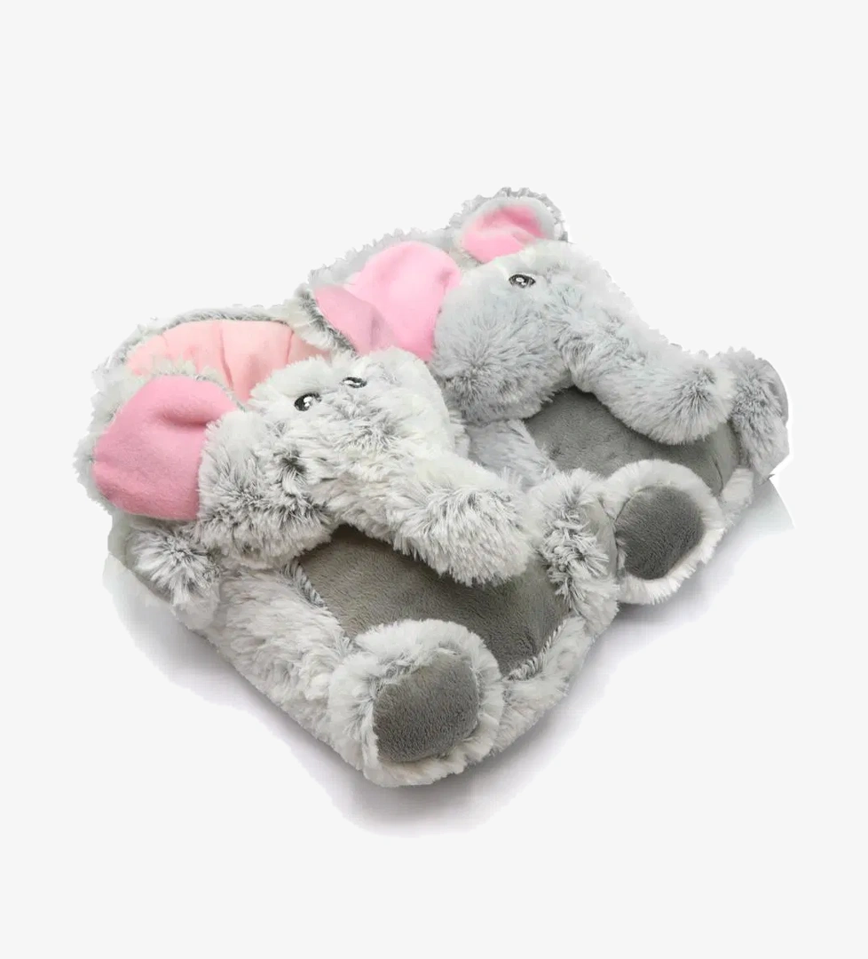 Elephant Kadın Hayvanlı Panduf Gri 36/41 - Görsel 1