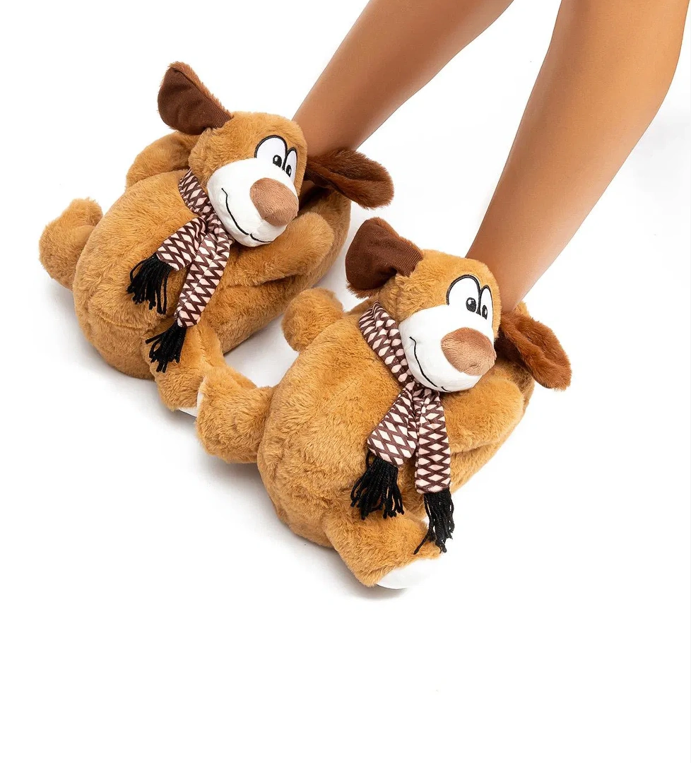 Yeye Kadın Hayvanlı Panduf Kahverengi 36/41 - Görsel 1