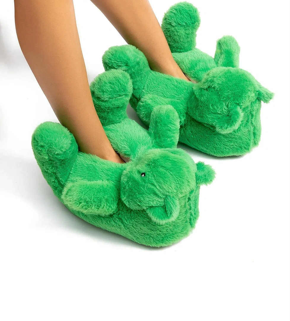 Pookie Kadın Hayvanlı Panduf Yeşil 36/41 - Görsel 1