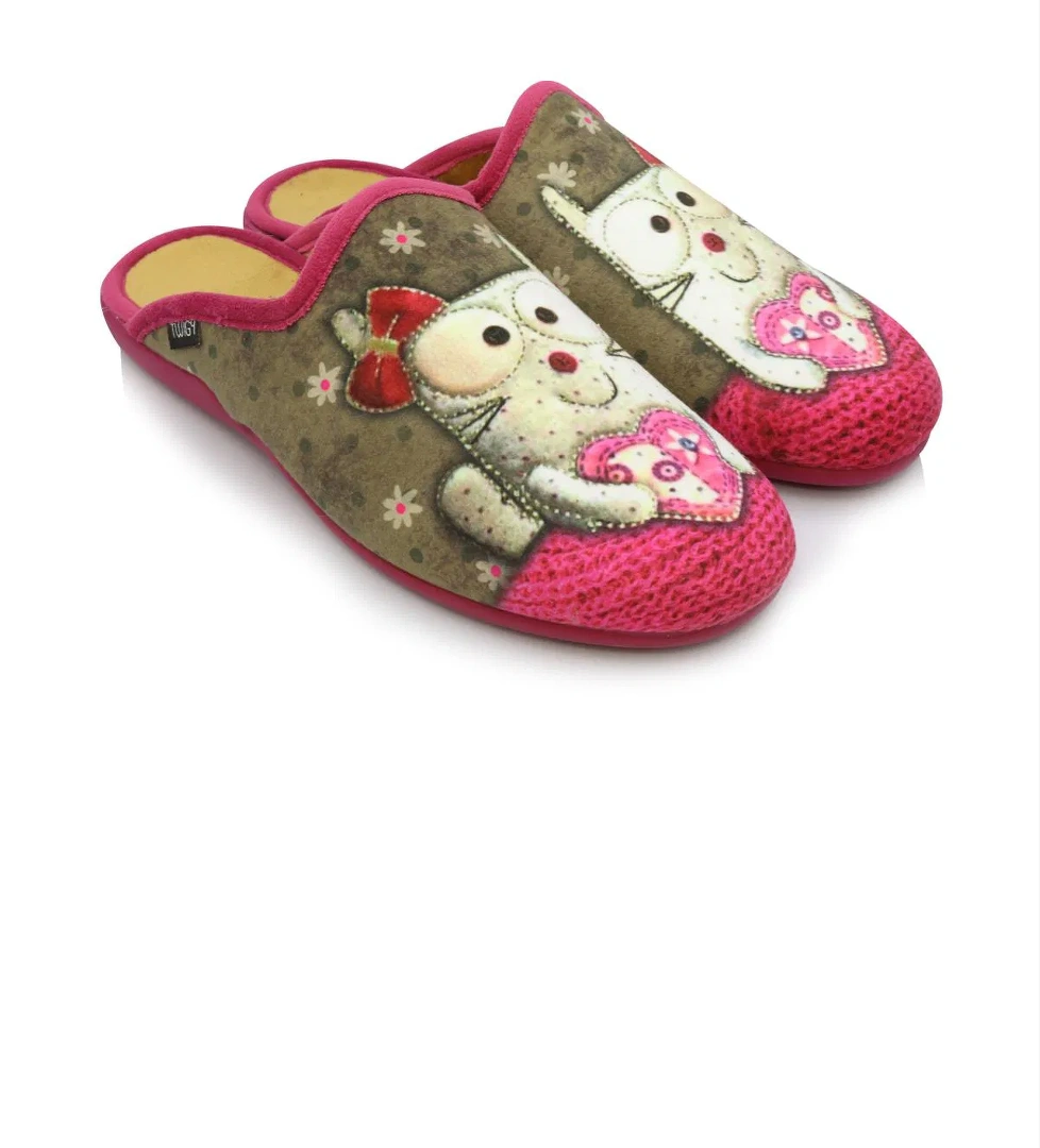 Twigy Print Kadın Ev Terliği Fuşya 36/41 model görseli