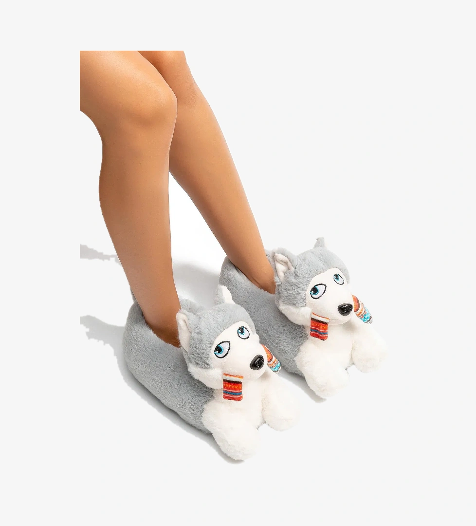 Camila Kadın Hayvanlı Panduf Gri 36/41 - Görsel 1