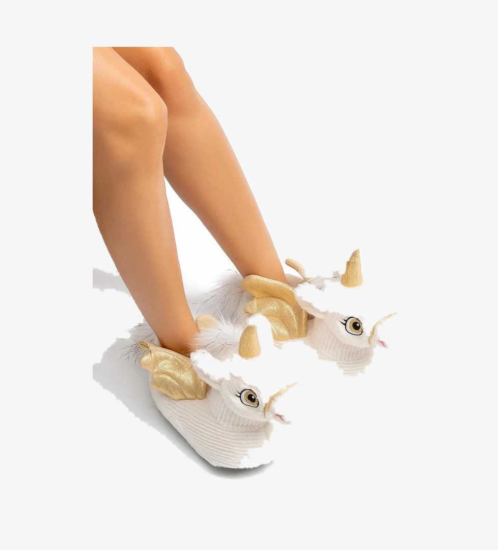 Lio Kadın Hayvanlı Panduf Beyaz 36/41 - Görsel 1