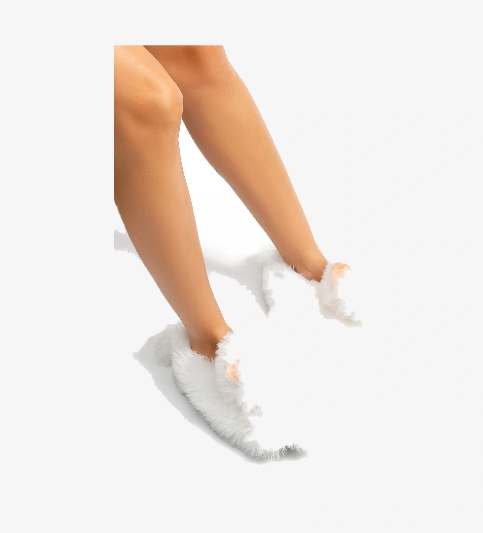 Kedi-3 Kadın Hayvanlı Panduf Beyaz 36/41 - Görsel 1