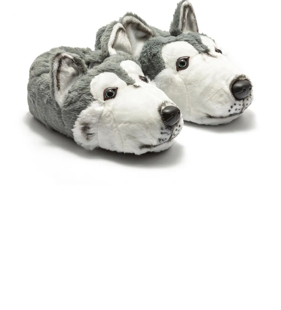 Siberia Kadın,Garson Boy Hayvanlı Panduf Gri 36/41