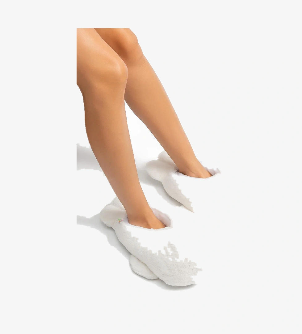 Foka Kadın Hayvanlı Panduf Beyaz 36/41 - Görsel 1