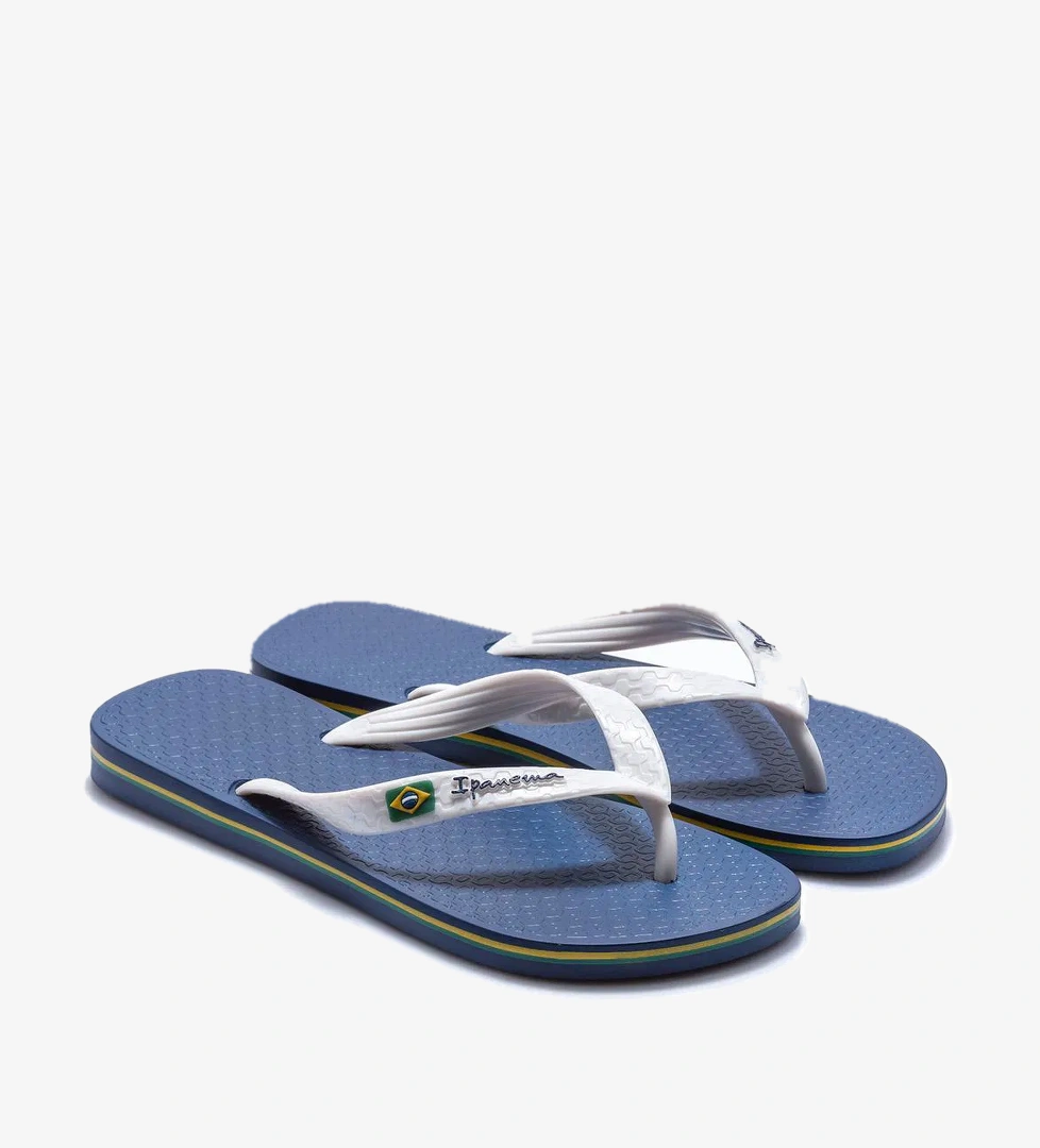 Clas Brazil Kadın Parmak Arası Terlik Beyaz Mavi 35/42 - Görsel 1