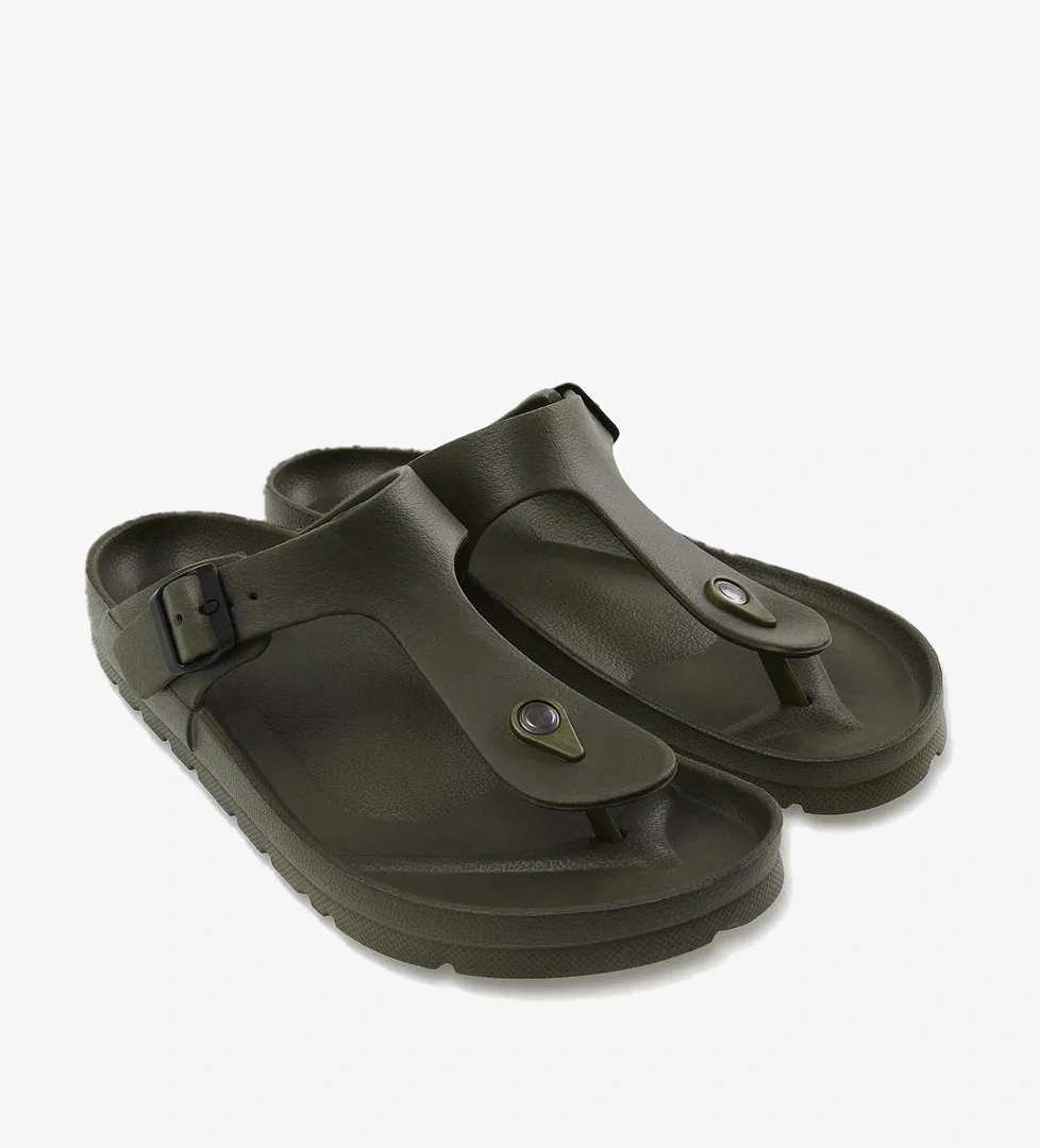 Jude Kadın Parmak Arası Terlik Haki 37/41 - Görsel 1