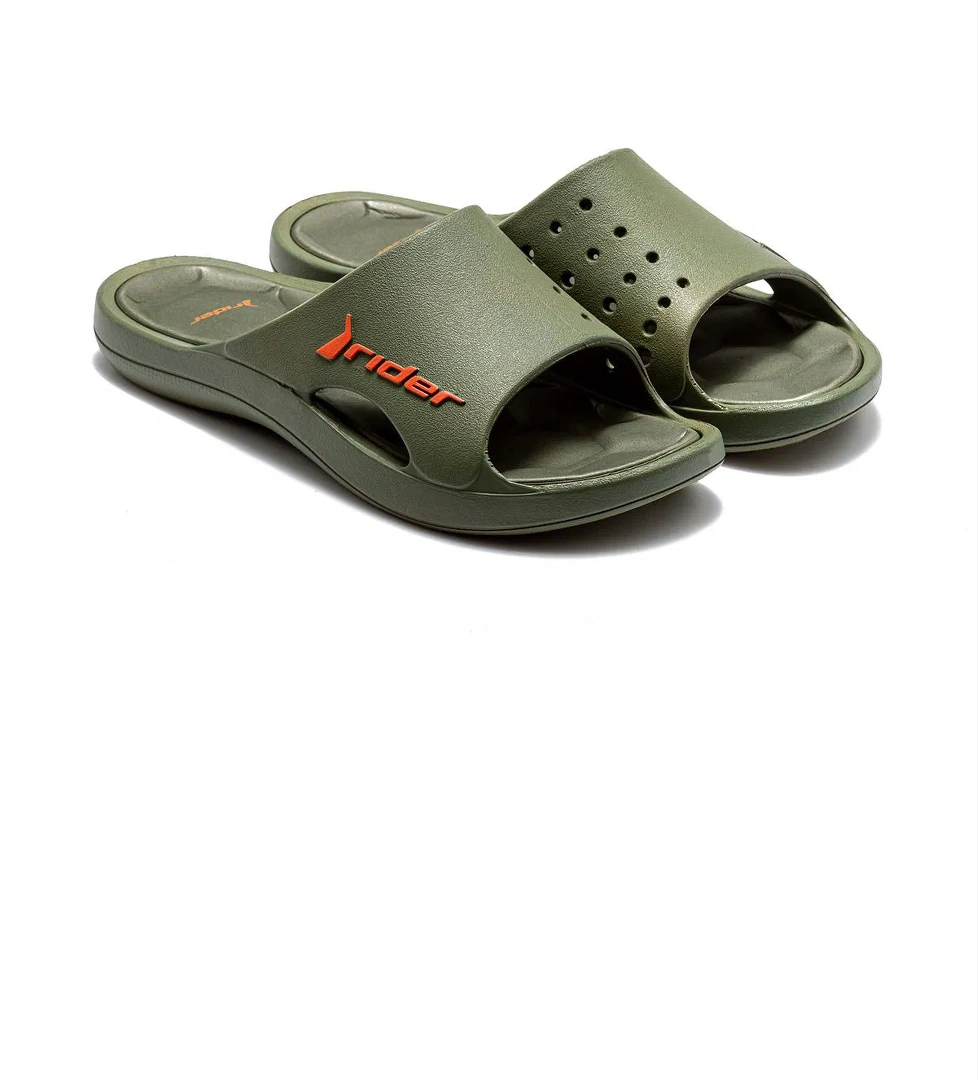 Bay Erkek Terlik Yeşil-Turuncu 39/46 - Görsel 1